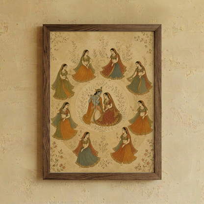 Gopis of Vrindavan Wall Art