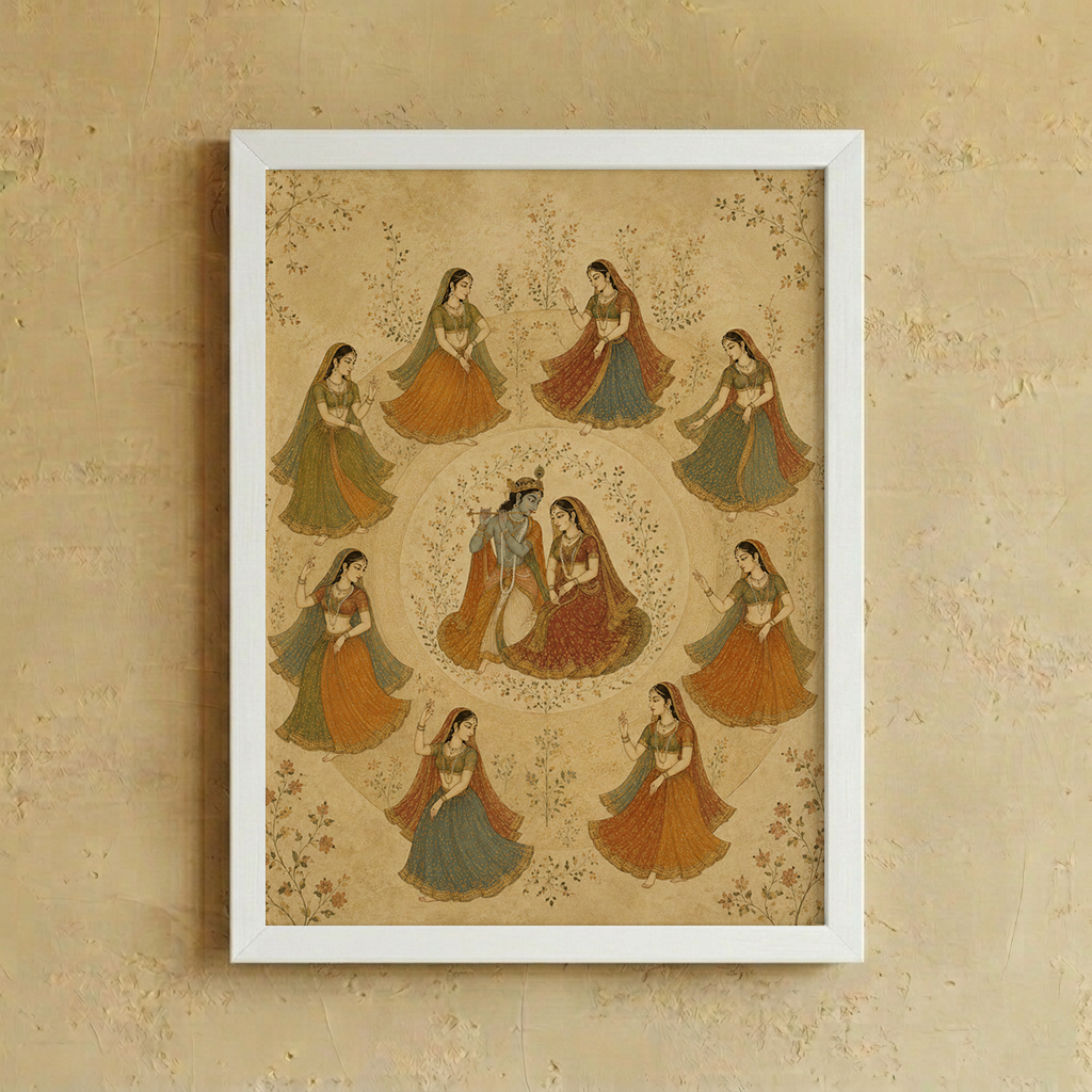 Gopis of Vrindavan Wall Art