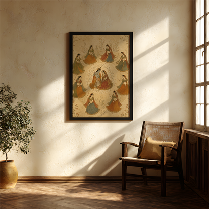Gopis of Vrindavan Wall Art