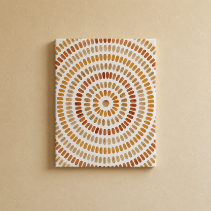 Gallery wall art set from Purnam's Aura Circle collection, styled view