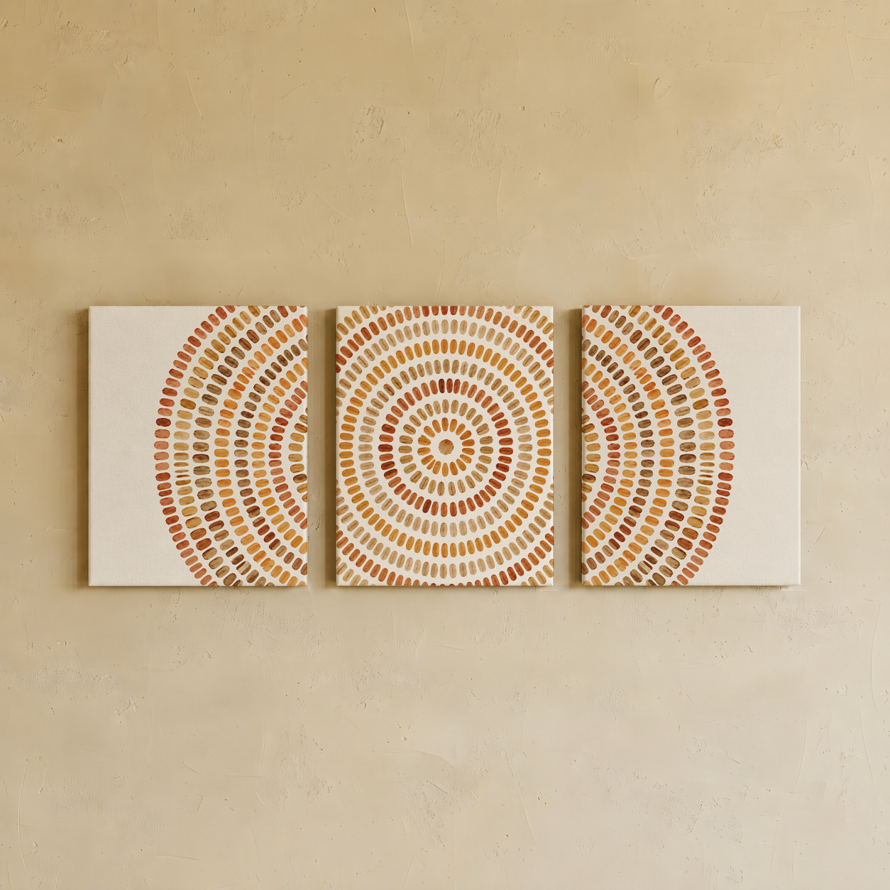 Gallery wall art set from Purnam's Aura Circle collection, front view