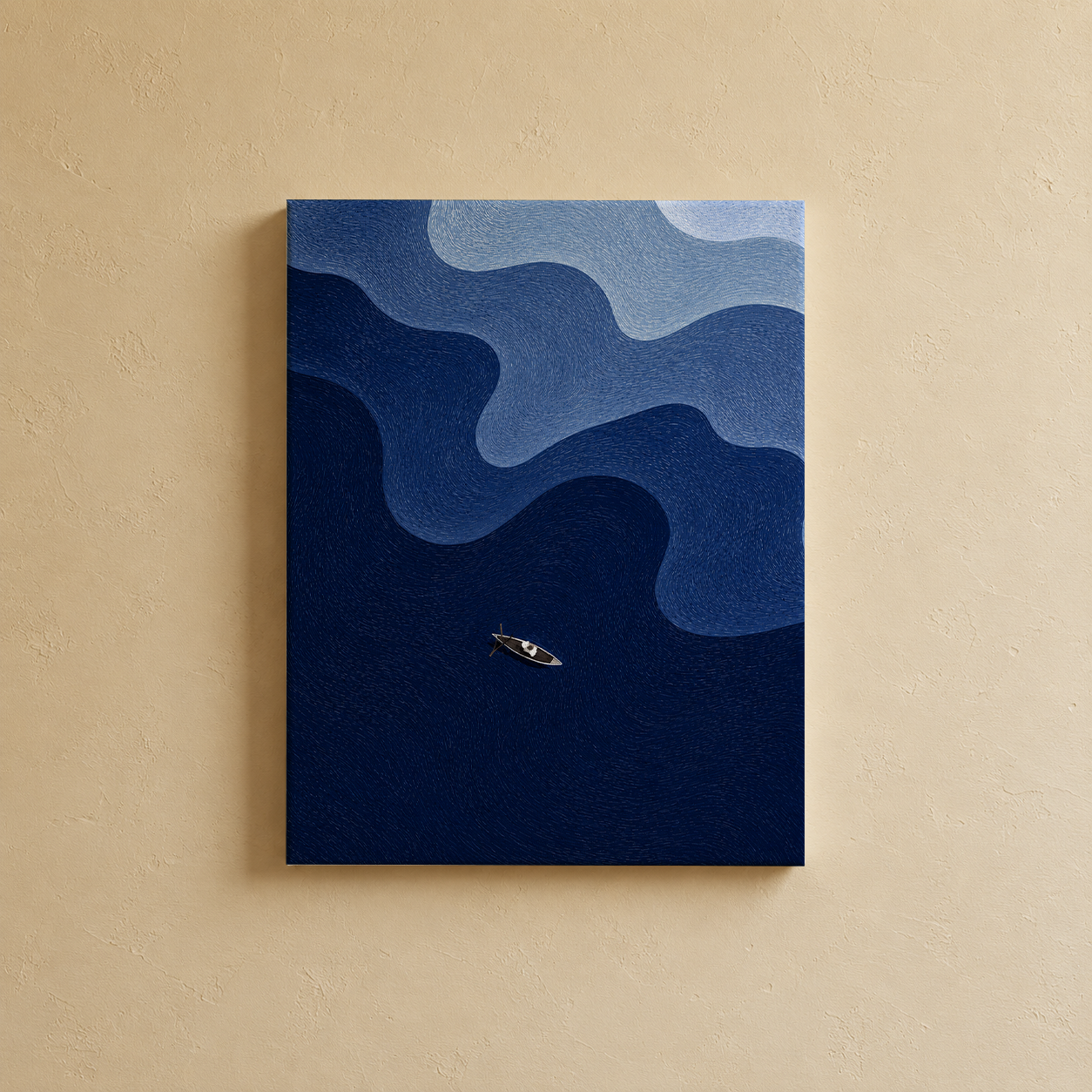 Close-up detail of the gallery wall art set, Purnam's Beach Patterns collection