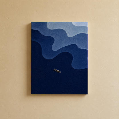 Close-up detail of the gallery wall art set, Purnam's Beach Patterns collection