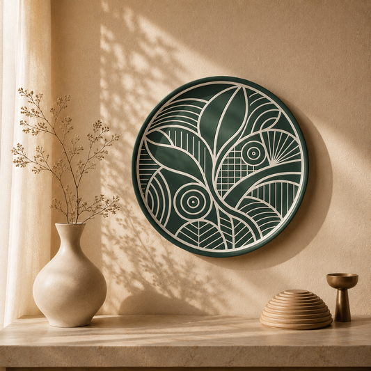 Layered Canopy wall plate from Purnam's Canopy Narrative collection, front view
