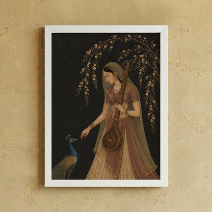 Classical Muse wall art from Purnam, styled view