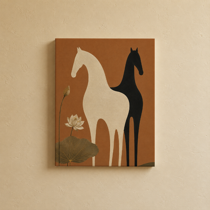 Close-up detail of the gallery wall art set, Purnam's Clay & Canter collection
