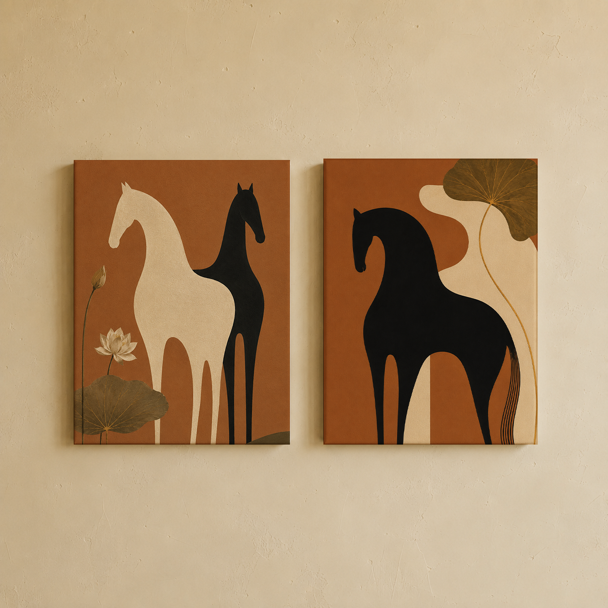 Gallery wall art set from Purnam's Clay & Canter collection, front view