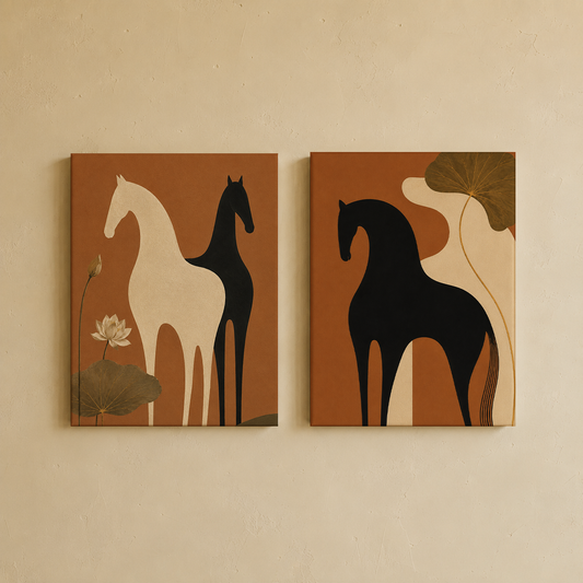 Gallery wall art set from Purnam's Clay & Canter collection, front view
