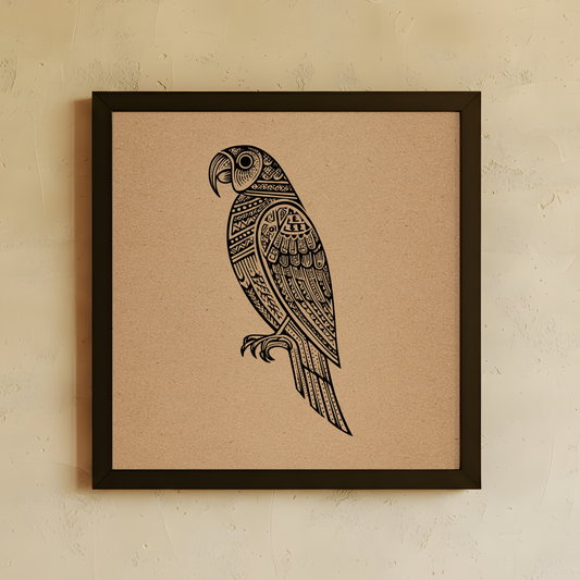 Timeless Creatures wall art from Purnam's Etched Fauna collection, angled view