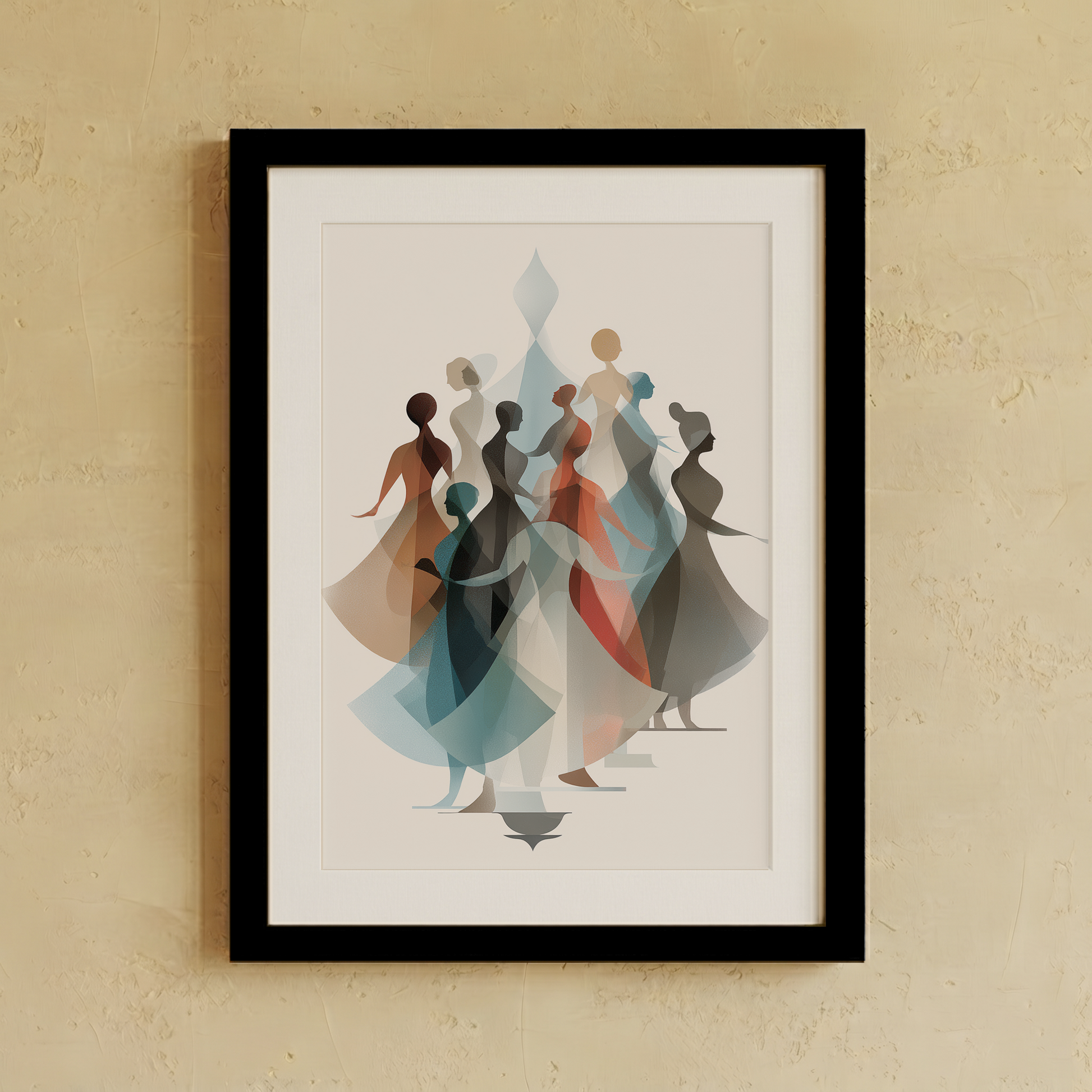 Gentle Rhythm wall art from Purnam's Flow Of State collection, front view