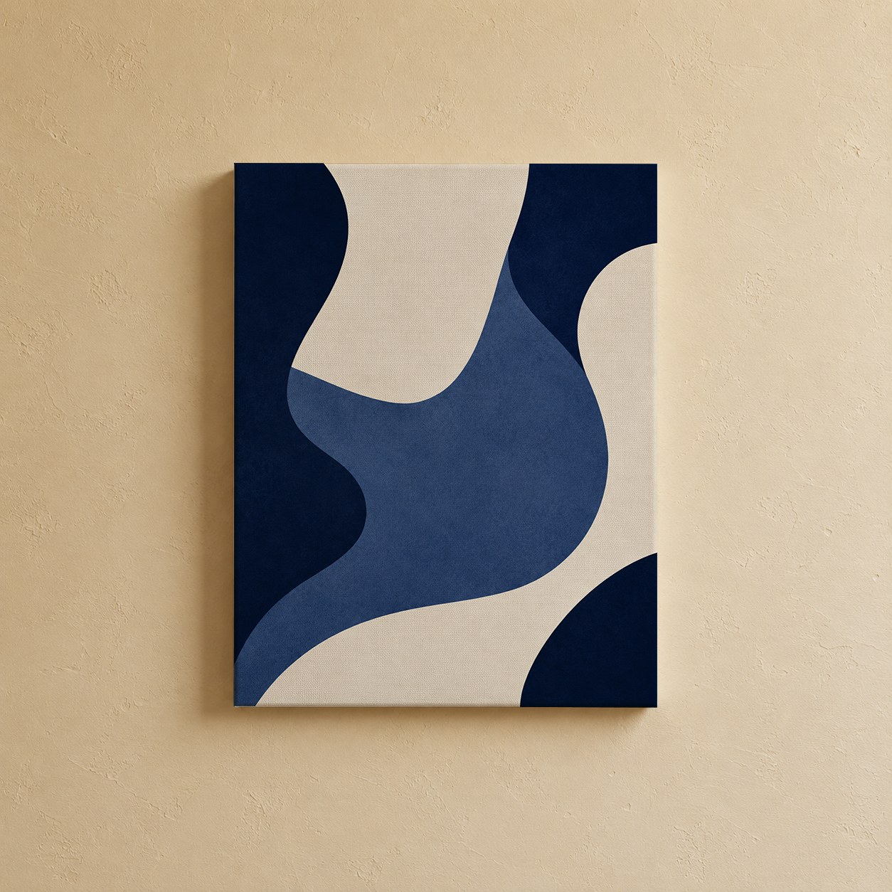 Close-up detail of the gallery wall art set, Purnam's Indigo Valley collection