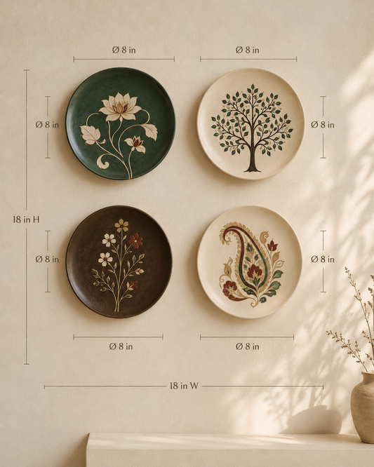 Wall plate from Purnam's Kalpa collection, angled view