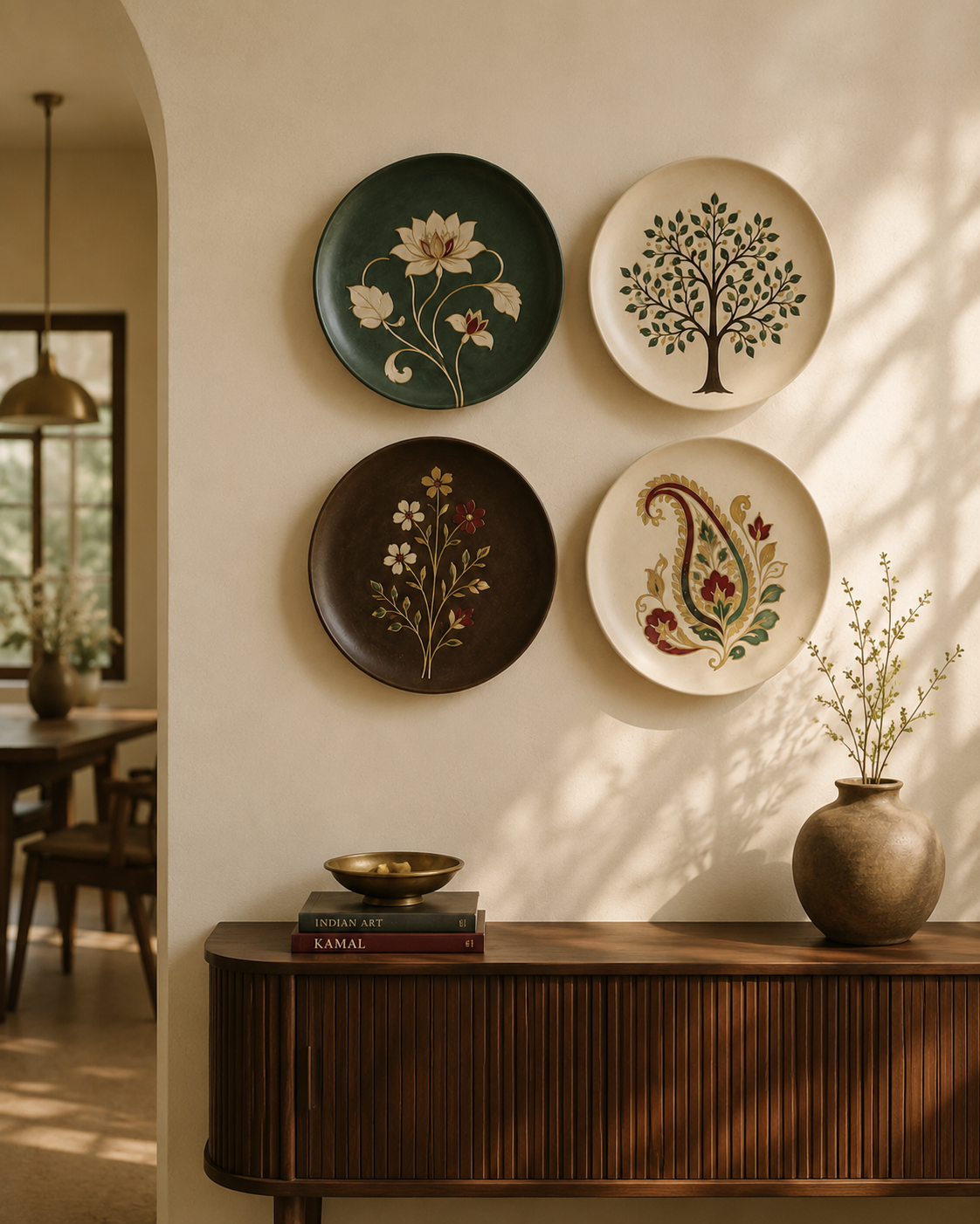 Close-up detail of the wall plate, Purnam's Kalpa collection
