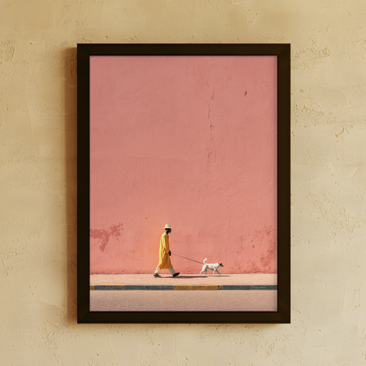 Earthy Elegance wall art from Purnam's Marrakesh collection, angled view
