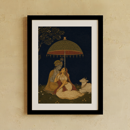 Radha Krishna wall art from Purnam, front view