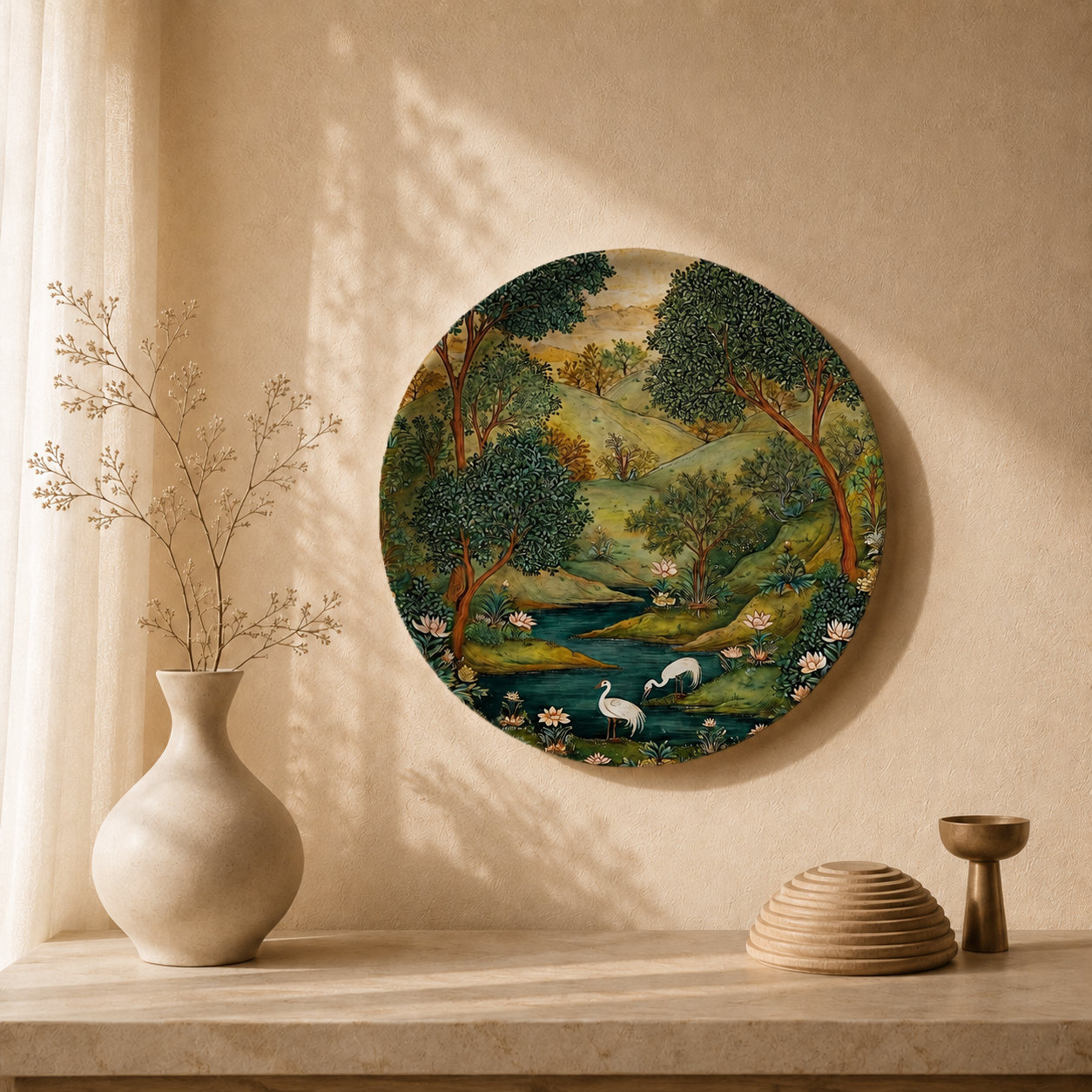 Sacred Memory wall plate from Purnam's Sacred Sanctuaries collection, front view