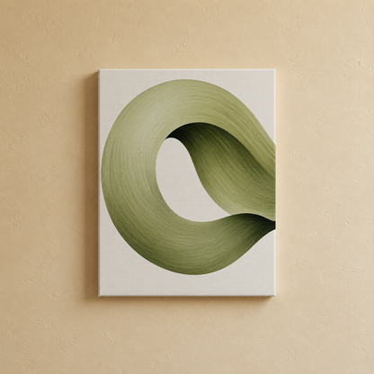 Close-up detail of the gallery wall art set, Purnam's Sage Rhythm collection