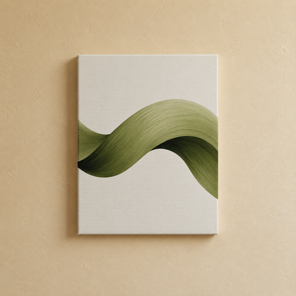 Gallery wall art set from Purnam's Sage Rhythm collection, styled view