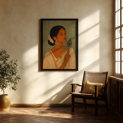 Feminine Divine wall art from Purnam's Shringara collection, alternate view