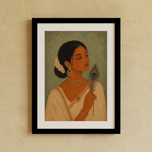 Feminine Divine wall art from Purnam's Shringara collection, front view