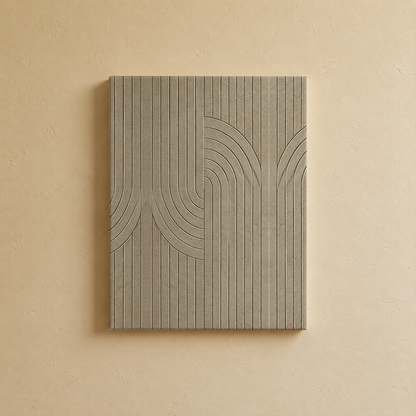 Close-up detail of the gallery wall art set, Purnam's Sila Series collection