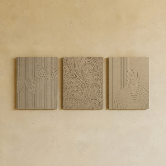 Gallery wall art set from Purnam's Sila Series collection, front view