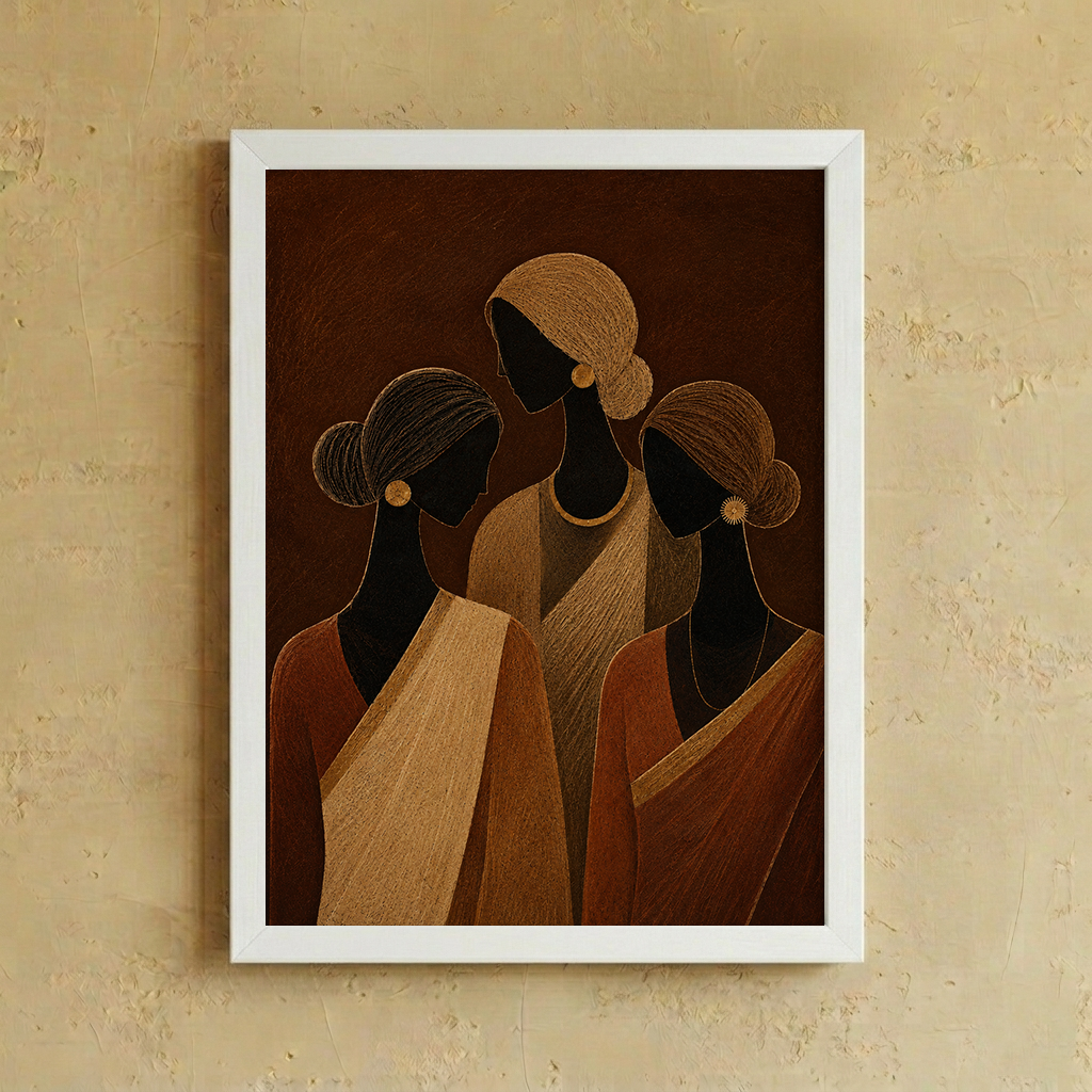 Stree Grace wall art from Purnam, styled view