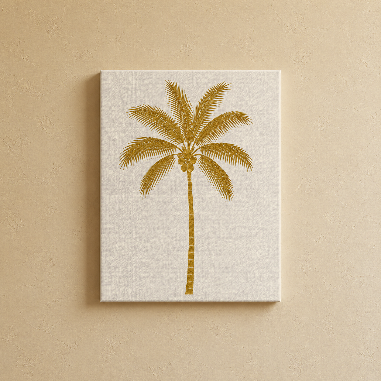 Gallery wall art set from Purnam's Sunlit Palms collection, styled view