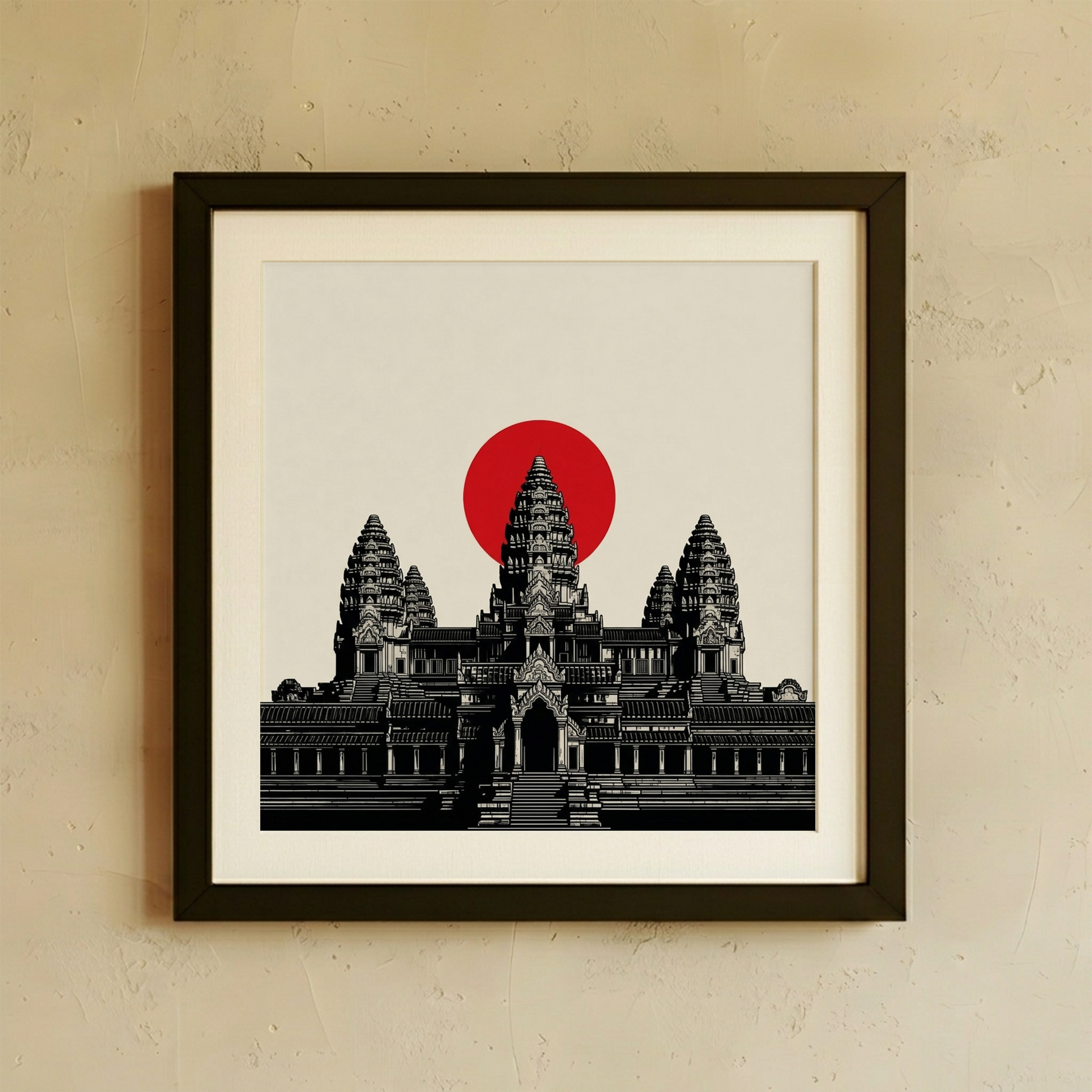 Spiritual Glow wall art from Purnam's Temple Sun collection, angled view