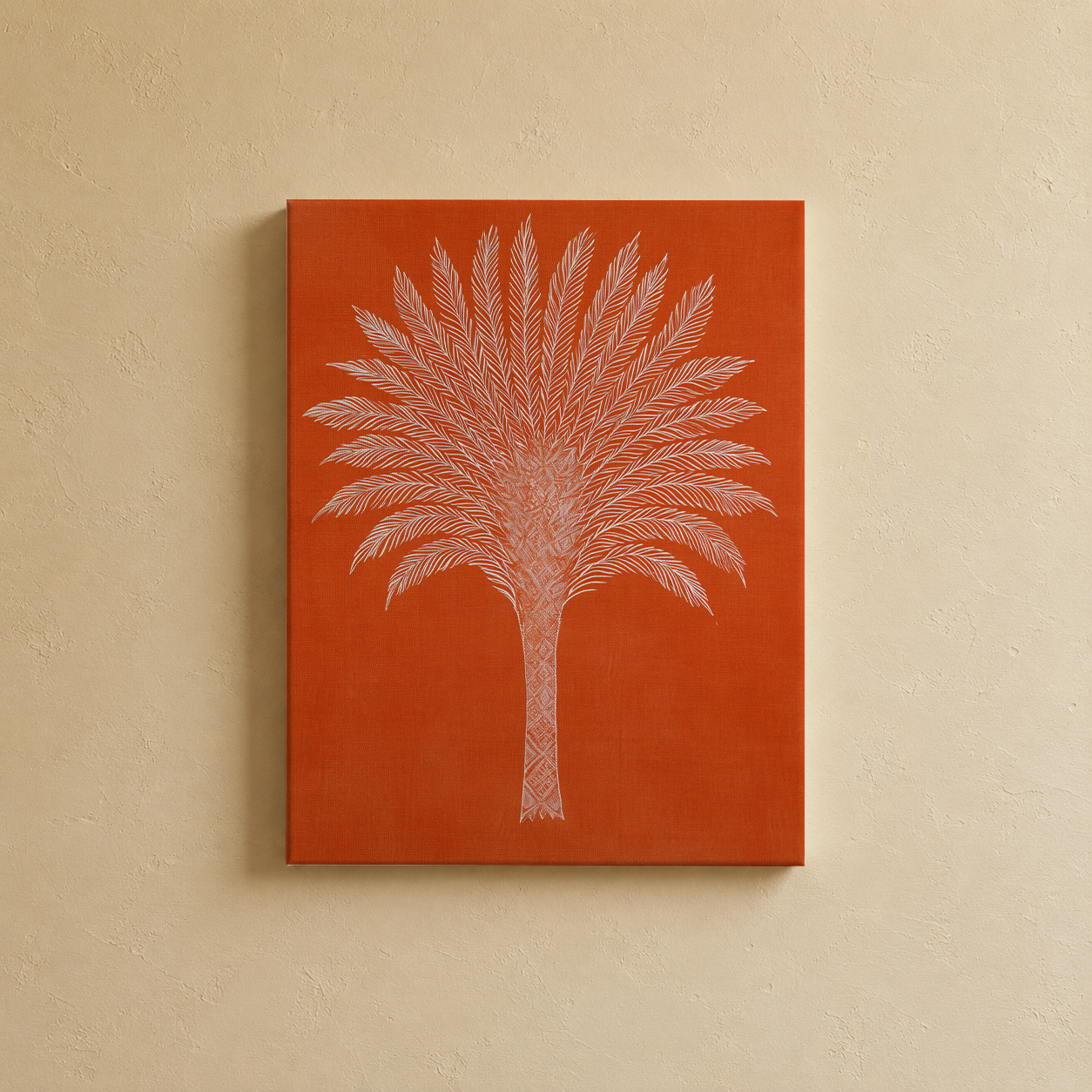 Close-up detail of the gallery wall art set, Purnam's Terracotta Groves collection